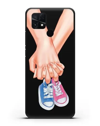 Чехол с иллюстрацией В ожидании детей (мальчик с девочкой) силиконовый для Xiaomi Poco C40