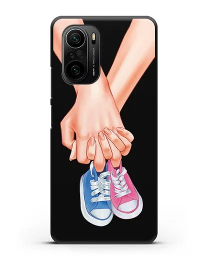 Чехол с иллюстрацией В ожидании детей (мальчик с девочкой) силиконовый для Xiaomi Poco F3