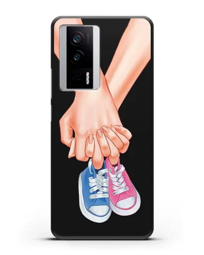 Чехол с иллюстрацией В ожидании детей (мальчик с девочкой) силиконовый для Xiaomi Poco F5 Pro