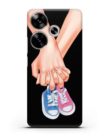 Чехол с иллюстрацией В ожидании детей (мальчик с девочкой) силиконовый для Xiaomi Poco F6