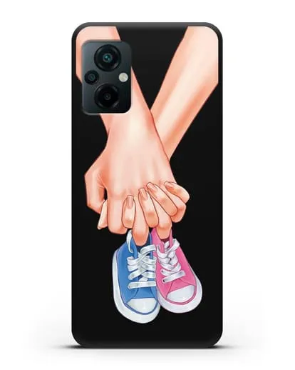 Чехол с иллюстрацией В ожидании детей (мальчик с девочкой) силиконовый для Xiaomi Poco M5