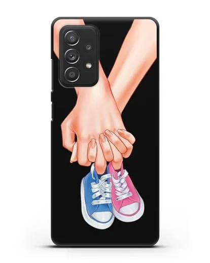 Чехол с иллюстрацией В ожидании детей (мальчик с девочкой) силиконовый для Samsung Galaxy A53