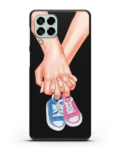 Чехол с иллюстрацией В ожидании детей (мальчик с девочкой) силиконовый для Samsung Galaxy M53 [SM-M536]