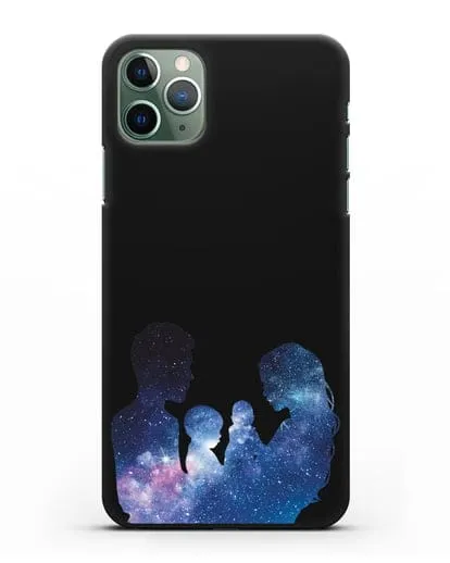 Чехол с иллюстрацией Семья с двумя детьми силиконовый для iPhone 11 Pro