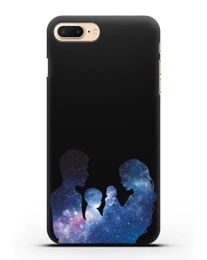 Чехол с иллюстрацией Семья с двумя детьми силиконовый для iPhone 7 Plus