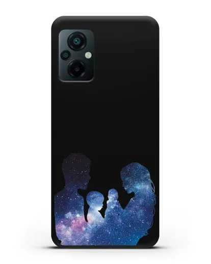 Чехол с иллюстрацией Семья с двумя детьми силиконовый для Xiaomi Poco M5