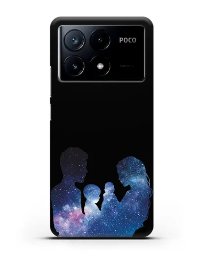Чехол с иллюстрацией Семья с двумя детьми силиконовый для Xiaomi Poco X6 Pro