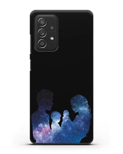 Чехол с иллюстрацией Семья с двумя детьми силиконовый для Samsung Galaxy A53