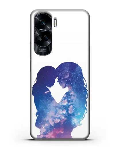 Чехол с иллюстрацией Мама с дочкой силиконовый для Honor 90 Lite