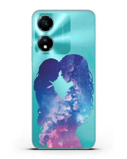 Чехол с иллюстрацией Мама с дочкой силиконовый для Honor X5 Plus