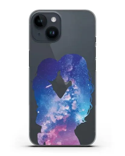 Чехол с иллюстрацией Мама с дочкой силиконовый для iPhone 14