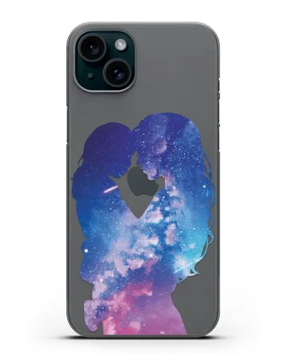 Чехол с иллюстрацией Мама с дочкой силиконовый для iPhone 15 Plus