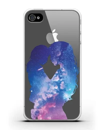 Чехол с иллюстрацией Мама с дочкой силиконовый для iPhone 4/4s