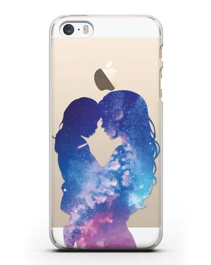 Чехол с иллюстрацией Мама с дочкой силиконовый для iPhone 5/5s/SE