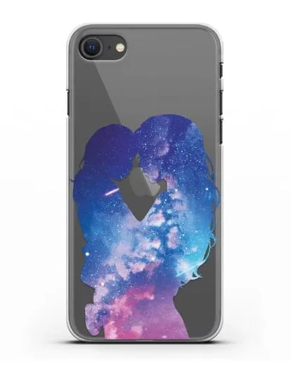 Чехол с иллюстрацией Мама с дочкой силиконовый для iPhone SE 2020