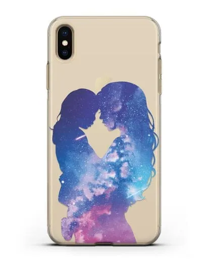 Чехол с иллюстрацией Мама с дочкой силиконовый для iPhone XS Max
