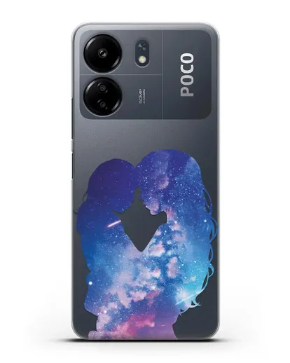 Чехол с иллюстрацией Мама с дочкой силиконовый для Xiaomi Poco C65