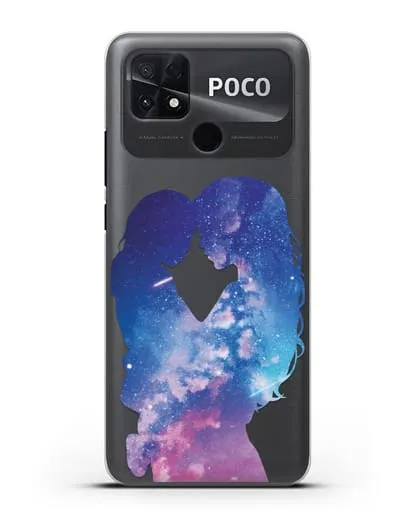 Чехол с иллюстрацией Мама с дочкой силиконовый для Xiaomi Poco C40