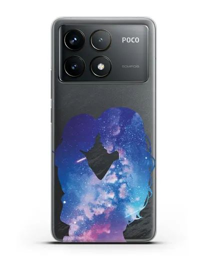 Чехол с иллюстрацией Мама с дочкой силиконовый для Xiaomi Poco F6 Pro