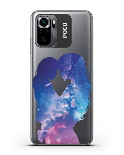 Чехол с иллюстрацией Мама с дочкой силиконовый для Xiaomi Poco M5s