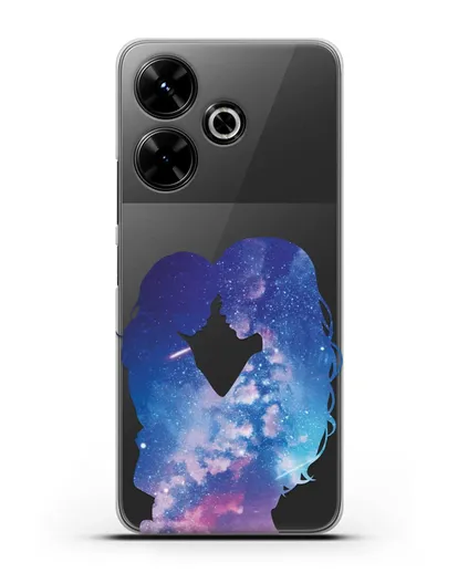 Чехол с иллюстрацией Мама с дочкой силиконовый для Xiaomi Poco M6