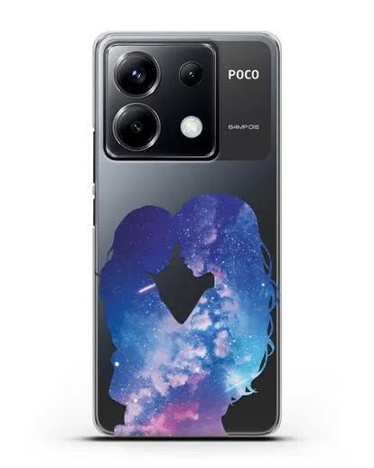 Чехол с иллюстрацией Мама с дочкой силиконовый для Xiaomi Poco X6