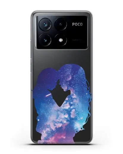 Чехол с иллюстрацией Мама с дочкой силиконовый для Xiaomi Poco X6 Pro