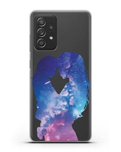 Чехол с иллюстрацией Мама с дочкой силиконовый для Samsung Galaxy A53