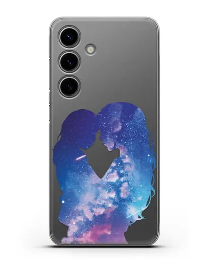 Чехол с иллюстрацией Мама с дочкой силиконовый для Samsung Galaxy S24