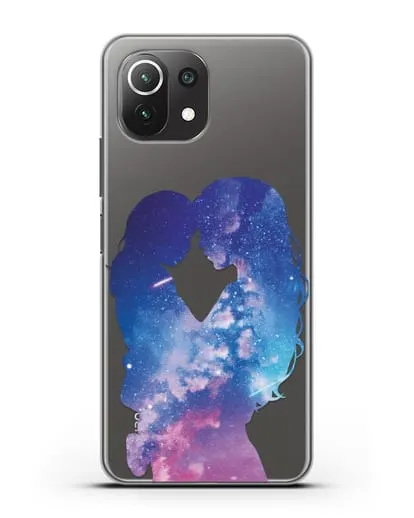 Чехол с иллюстрацией Мама с дочкой силиконовый для Xiaomi 11 Lite