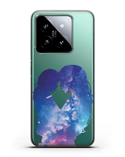 Чехол с иллюстрацией Мама с дочкой силиконовый для Xiaomi 14