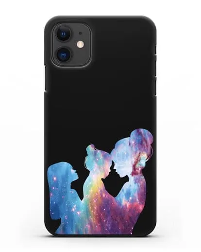 Чехол с иллюстрацией Мама с двумя дочерьми силиконовый для iPhone 11