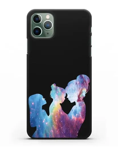 Чехол с иллюстрацией Мама с двумя дочерьми силиконовый для iPhone 11 Pro