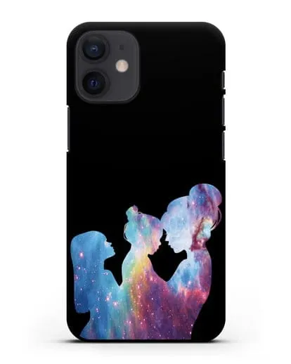 Чехол с иллюстрацией Мама с двумя дочерьми силиконовый для iPhone 12 mini