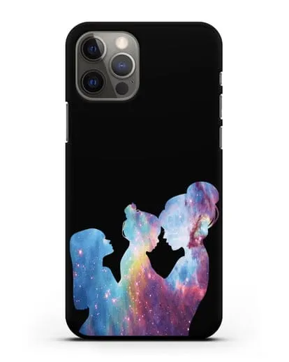 Чехол с иллюстрацией Мама с двумя дочерьми силиконовый для iPhone 12 Pro