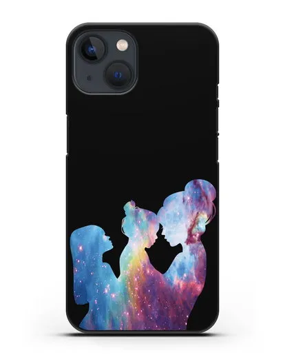 Чехол с иллюстрацией Мама с двумя дочерьми силиконовый для iPhone 13 Mini