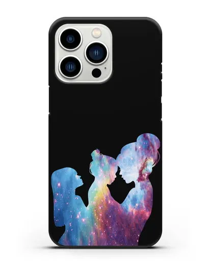 Чехол с иллюстрацией Мама с двумя дочерьми силиконовый для iPhone 13 Pro
