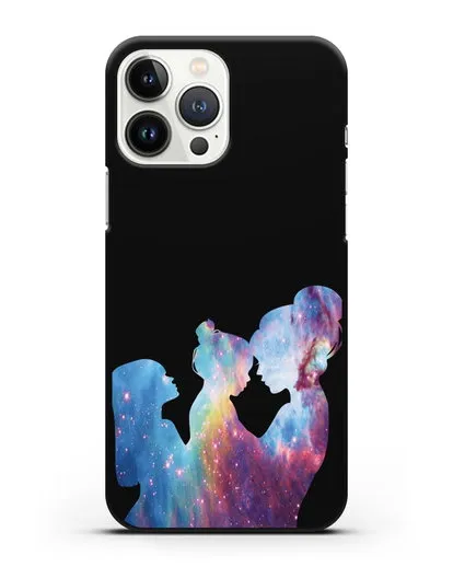 Чехол с иллюстрацией Мама с двумя дочерьми силиконовый для iPhone 13 Pro Max