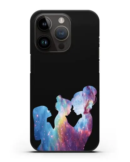 Чехол с иллюстрацией Мама с двумя дочерьми силиконовый для iPhone 14 Pro
