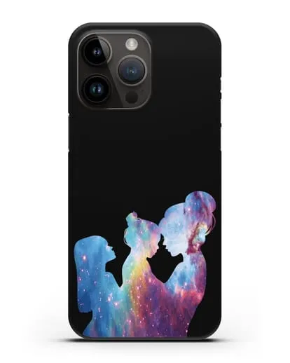 Чехол с иллюстрацией Мама с двумя дочерьми силиконовый для iPhone 14 Pro Max