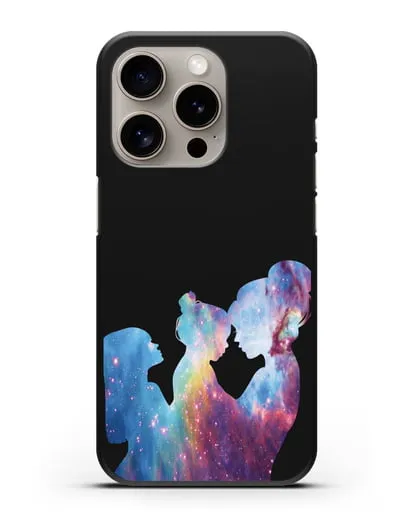 Чехол с иллюстрацией Мама с двумя дочерьми силиконовый для iPhone 15 Pro