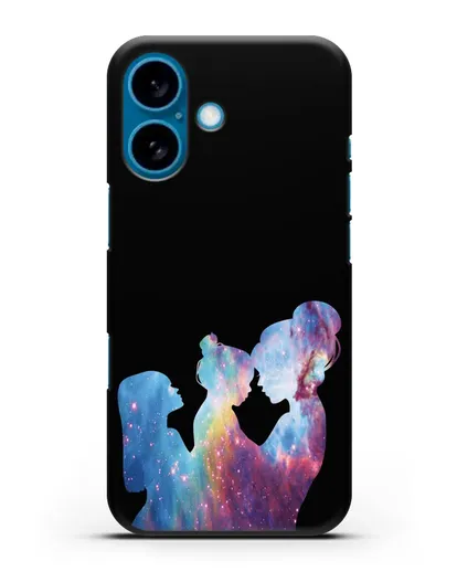 Чехол с иллюстрацией Мама с двумя дочерьми силиконовый для iPhone 16