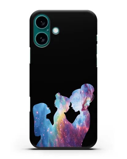 Чехол с иллюстрацией Мама с двумя дочерьми силиконовый для iPhone 16 Plus