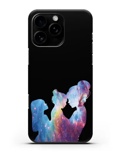 Чехол с иллюстрацией Мама с двумя дочерьми силиконовый для iPhone 16 Pro Max