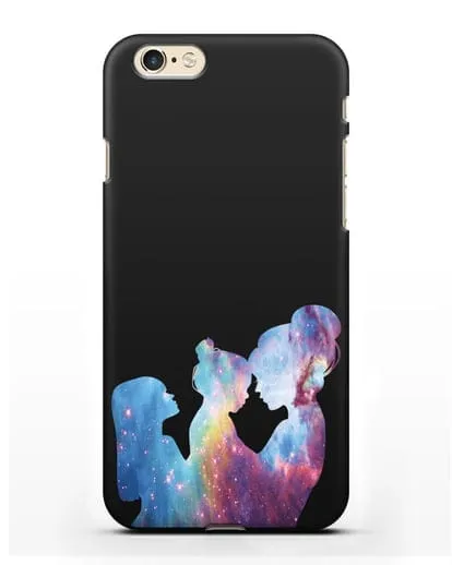 Чехол с иллюстрацией Мама с двумя дочерьми силиконовый для iPhone 6