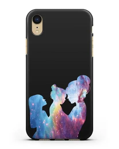 Чехол с иллюстрацией Мама с двумя дочерьми силиконовый для iPhone XR