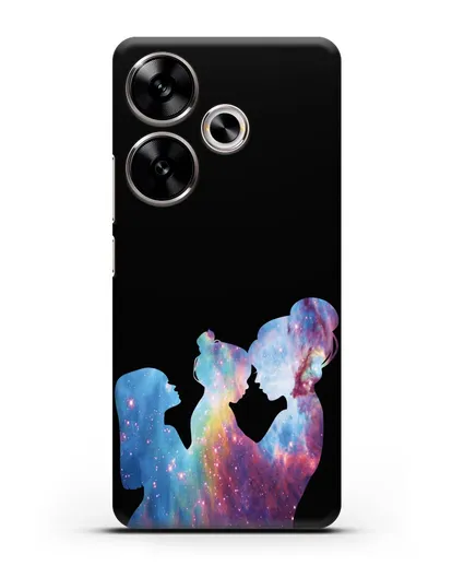 Чехол с иллюстрацией Мама с двумя дочерьми силиконовый для Xiaomi Poco F6