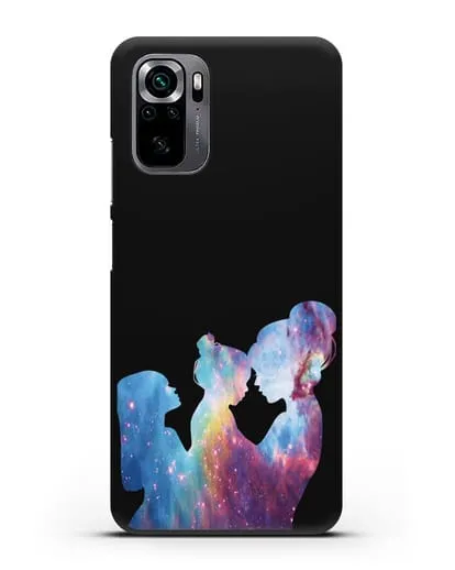 Чехол с иллюстрацией Мама с двумя дочерьми силиконовый для Xiaomi Poco M5s