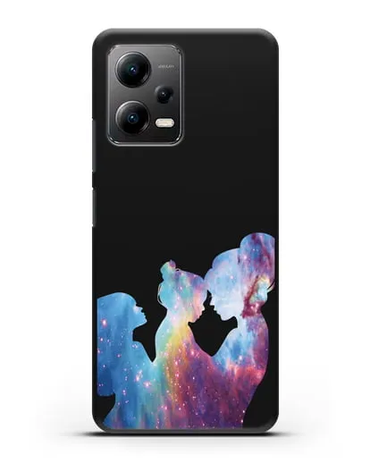 Чехол с иллюстрацией Мама с двумя дочерьми силиконовый для Xiaomi Poco X5