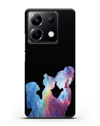 Чехол с иллюстрацией Мама с двумя дочерьми силиконовый для Xiaomi Poco X6